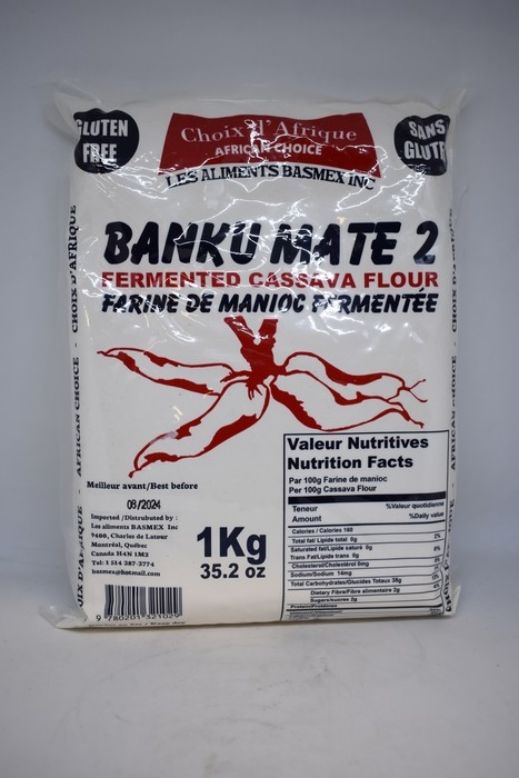 Banku mate 2 - farine de manioc fermentée - 1kg