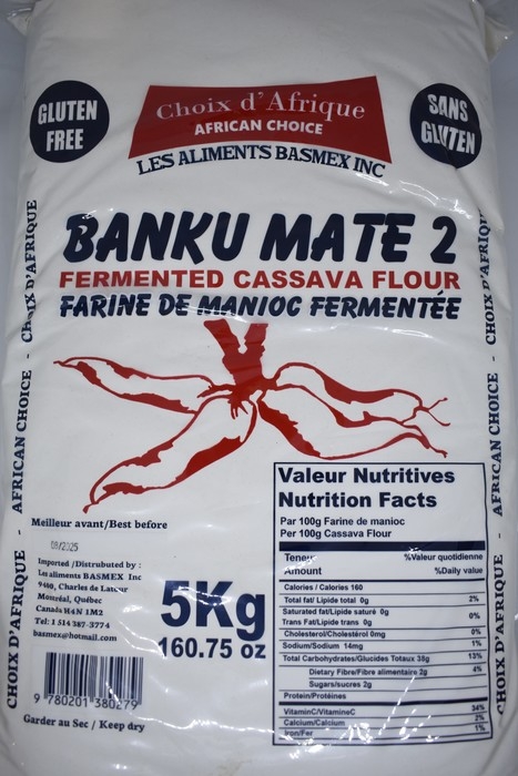 Banku mate 2 - farine de manioc fermentée - 5kg