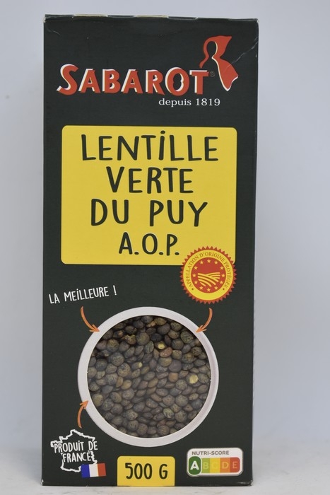 Sabarot - Lentilles Verte du Puy A.O.P. - 500g