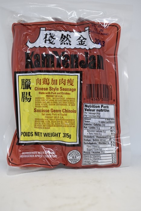 KamYenJan -Saucisse Genre Chinois Porc & Poulet -375g