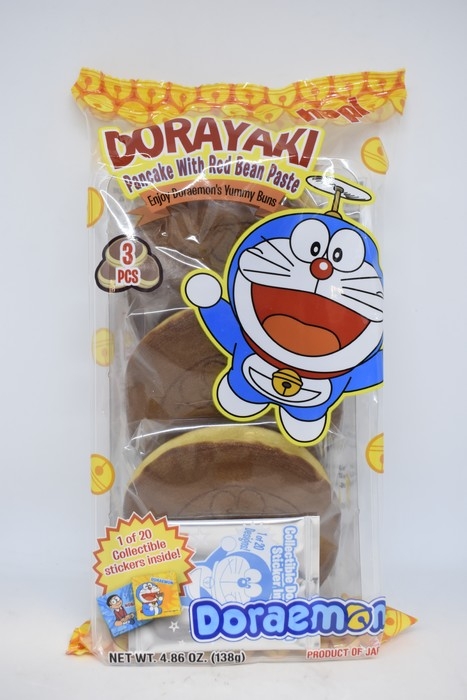 Dorayaki Doraemon - 3 Crêpes aux haricots rouges - 138g
