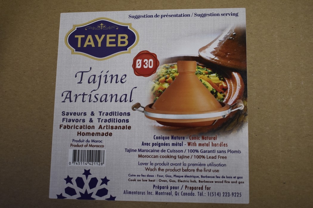 Tayeb - Tajine - Poignée en métal - 30po